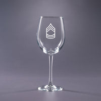 Army Master Sergeant - 16 oz. Wine Glass Set