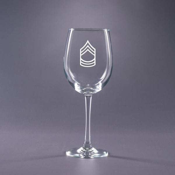 Army Master Sergeant - 16 oz. Wine Glass Set