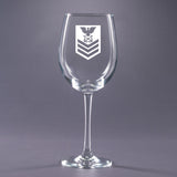 USCG Petty Officer 1st Class (PO1) - 21 oz. Stemless Wine Glass Set