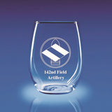 142nd Field Artillery-21 oz. Stemless Wine Glass Set