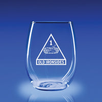 1st Armored Division - 21 oz. Stemless Wine Glass Set