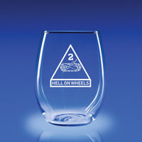 2nd Armored Division - 21 oz. Stemless Wine Glass Set
