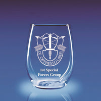 Army Special Forces DUI - 21 oz. Stemless Wine Glass Set