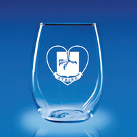 101st Airborne, 2BCT "Strike"-21 oz. Stemless Wine Glass Set
