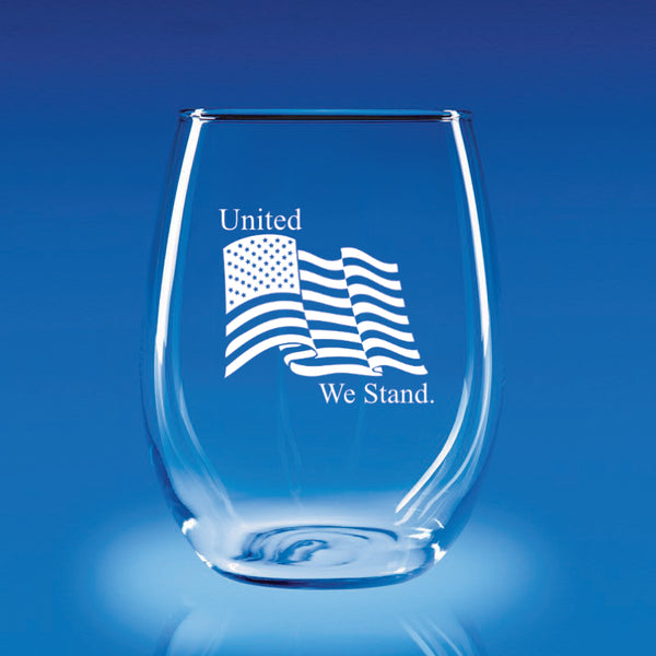 United We Stand - 21 oz. Stemless Wine Glass Set