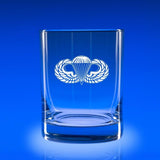Parachutist Badge- Deluxe Rocks Glass Set