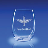 U.S. Army Aviation - 21 oz. Stemless Wine Glass Set