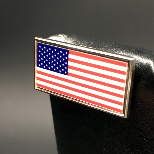 Digital Label American Flag Pin