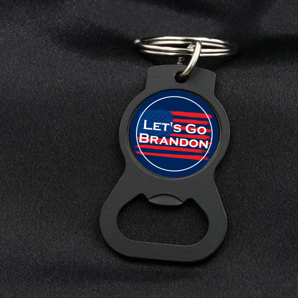 'Let's Go Brandon' Bottle Opener Key Ring