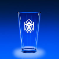 USAF Senior Master Sergeant with Distinction - 16 oz. Micro-Brew Glass Set