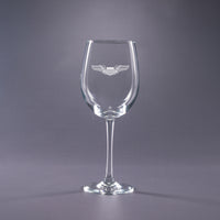 USAF Basic Pilot Wings-16 oz. Wine Glass Set