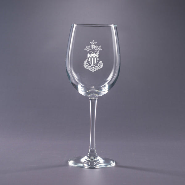 USCG Master Chief Petty Officer of the Coast Guard-16 oz. Wine Glass Set