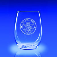 USS Carl Vinson - 21 oz. Stemless Wine Glass Set